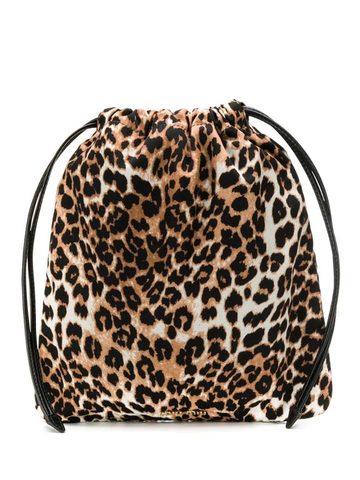 Miu Miu Leopard Print Makeup Bag - Brown