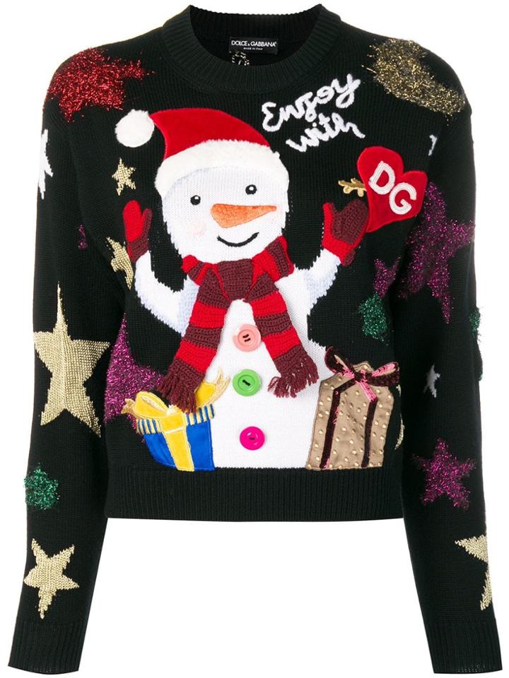 Dolce & Gabbana Snowman Jumper - Black
