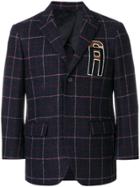 Raf Simons Checked Blazer - Pink & Purple