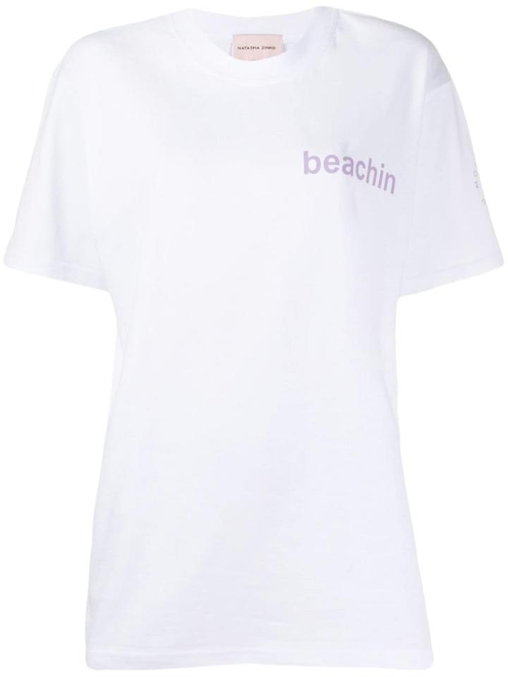 Natasha Zinko Beachin Slogan T-shirt - White