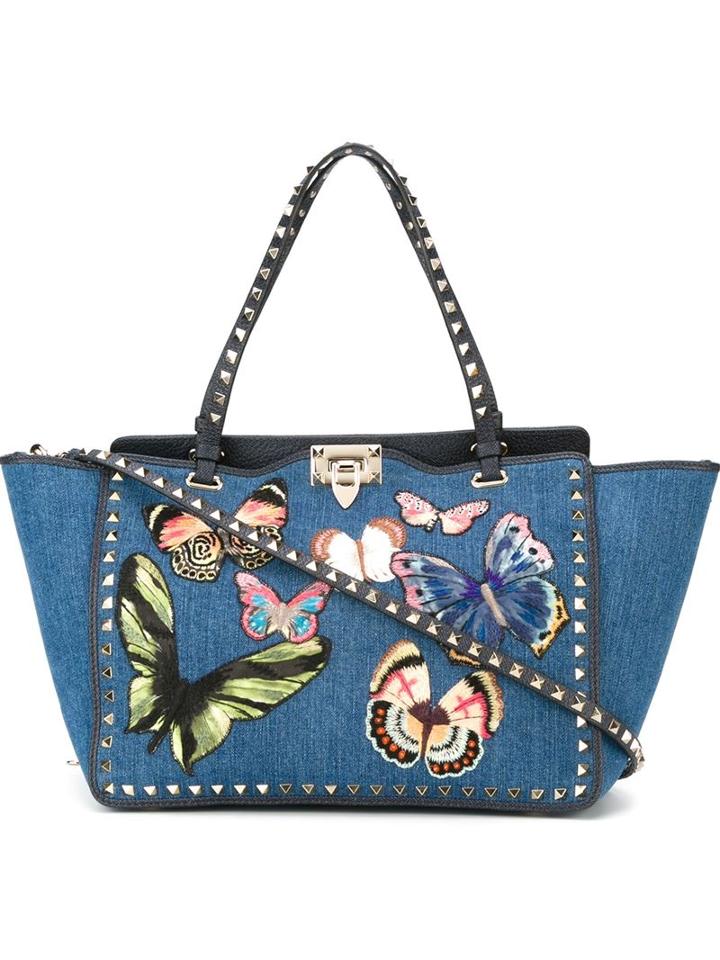 Valentino Garavani Medium 'rockstud' Trapeze Tote