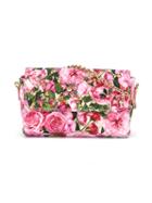 Dolce & Gabbana Kids Floral Print Shoulder Bag, Girl's, Pink/purple