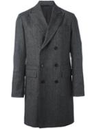 Aspesi Double Breasted Coat, Men's, Size: Xl, Grey, Viscose/wool