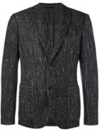 Tonello Two Button Blazer, Men's, Size: 48, Black, Silk/viscose/wool