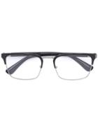 Prada Eyewear Rectangular Frame Glasses, Black, Acetate/metal