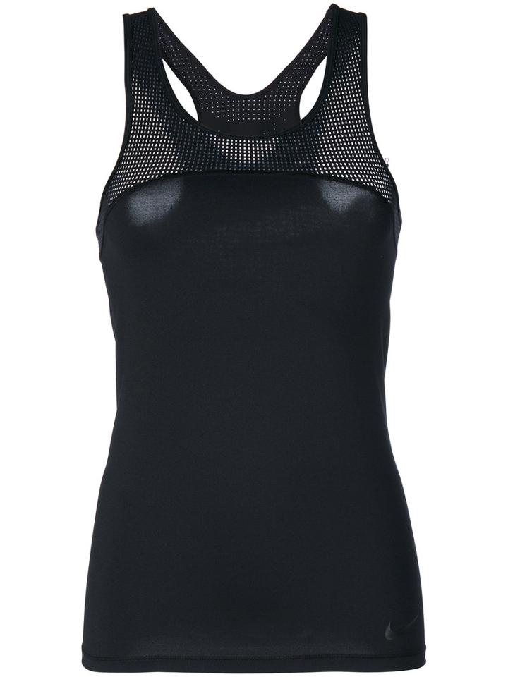 Nike - Mesh-panelled Tank Top - Women - Polyester/spandex/elastane - M, Black