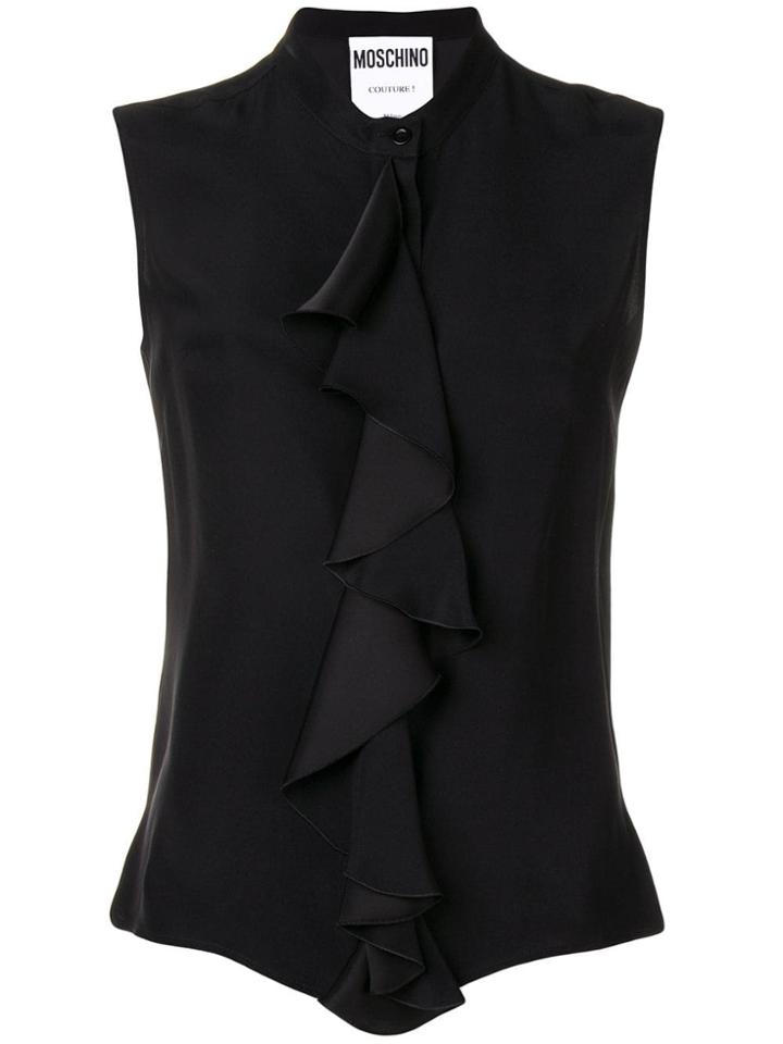 Moschino Ruffle Trim Blouse - Black