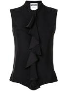 Moschino Ruffle Trim Blouse - Black