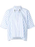 Vivetta Striped Shortsleeved Shirt - Blue