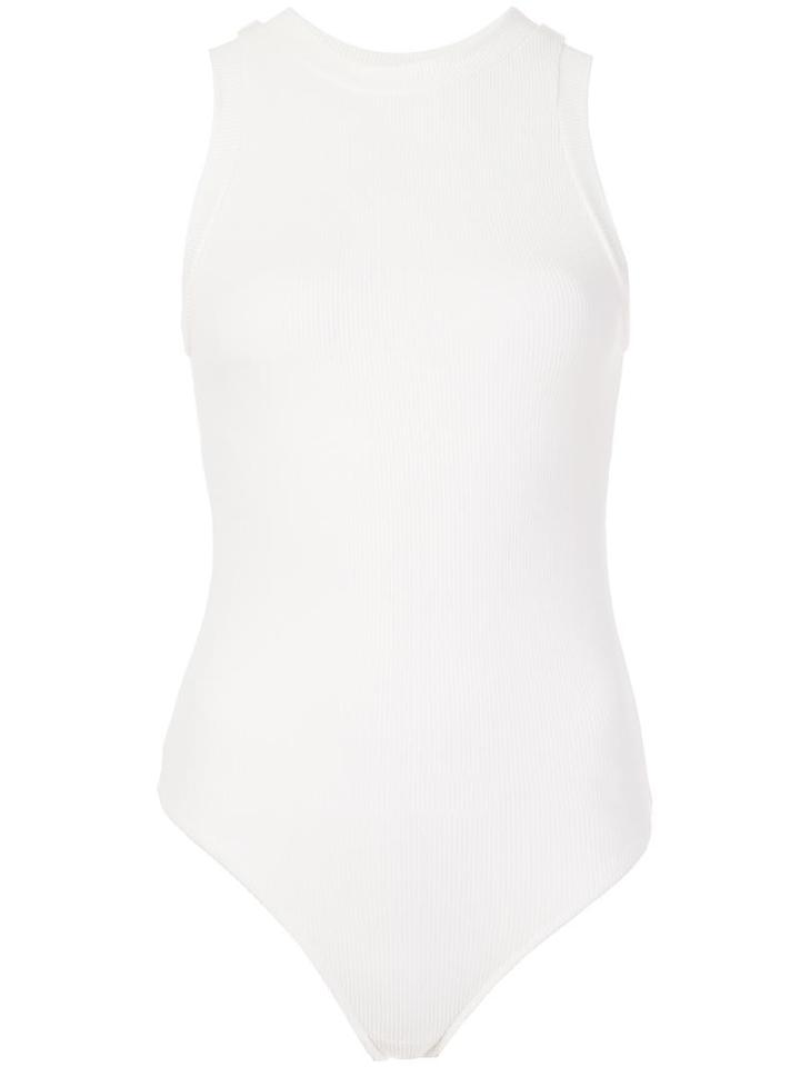 Getting Back To Square One Classic Tank Top, Women's, Size: Large, White, Viscose/spandex/elastane