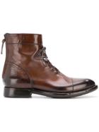 Silvano Sassetti Lace Up Ankle Boots - Brown