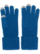 N.peal Ribbed Gloves With Touch Screen Tips - Blue