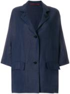 Daniela Gregis Oversized Cropped-sleeve Blazer - Blue
