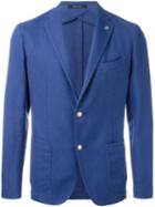 Tagliatore Classic Casual Blazer, Men's, Size: 48, Blue, Cotton/linen/flax/viscose