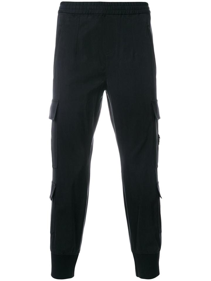 Neil Barrett Tapered Cargo Trousers - Black