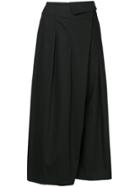 Des Prés Wrap Front Skort - Black
