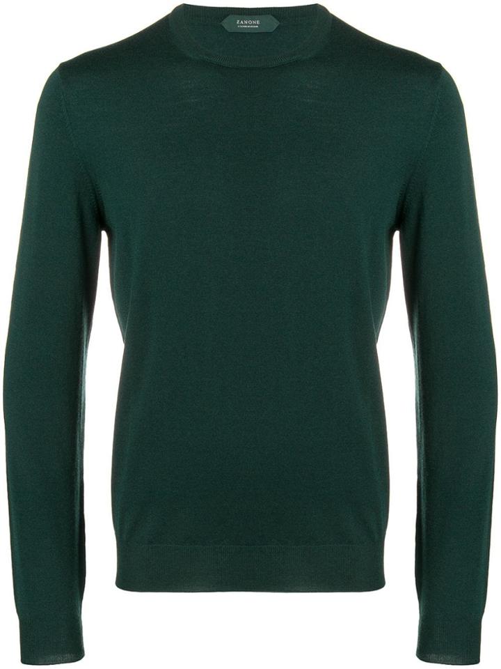 Zanone Fine Knit Sweater - Green