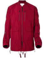 White Mountaineering Long Sleeved Padded Jacket - Red