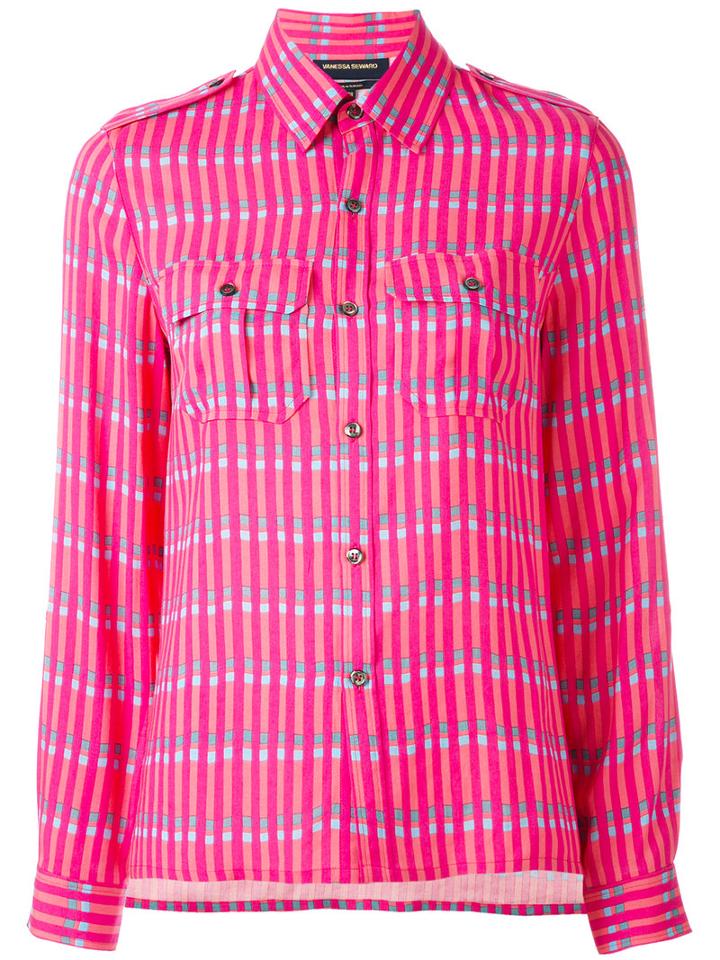 Vanessa Seward - Printed Shirt - Women - Viscose - 40, Pink/purple, Viscose