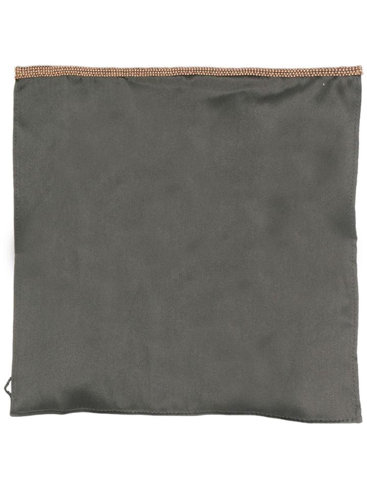 Brunello Cucinelli Bead Embroidered Tie - Grey