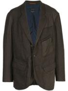 Ziggy Chen Checked Single Breasted Blazer - Brown