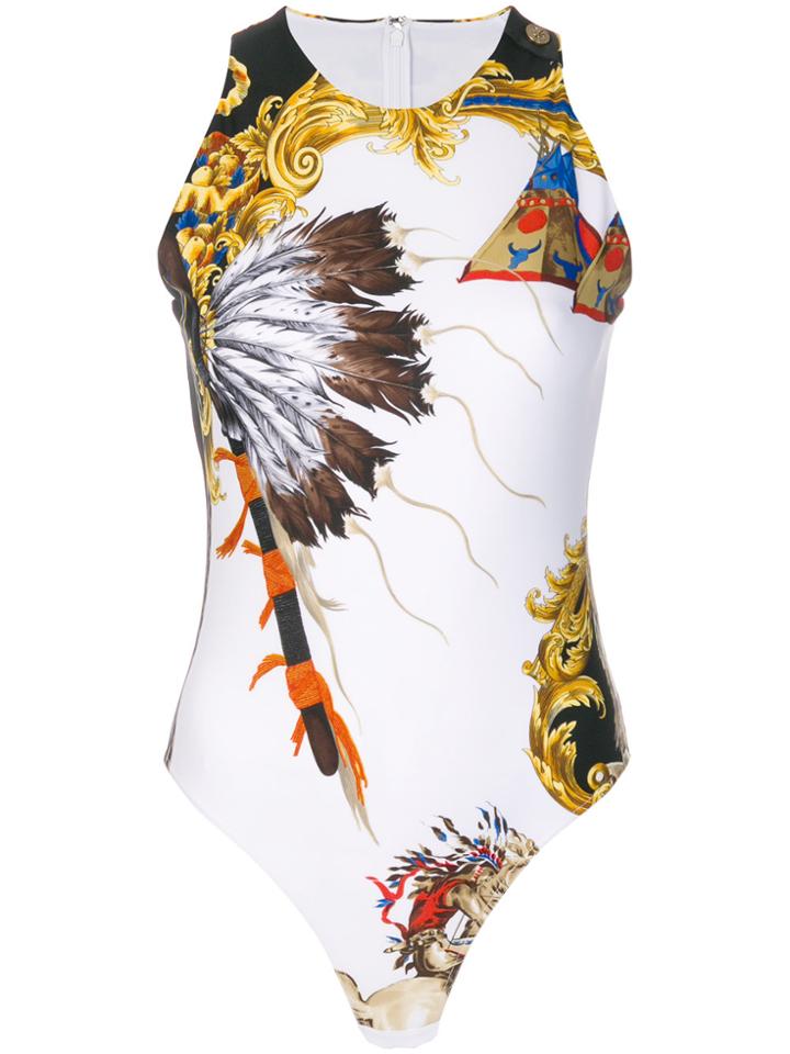 Versace Native Americans Bodysuit - White