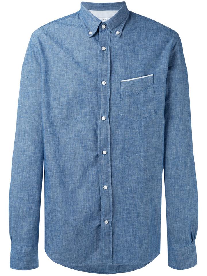 Plain Shirt - Men - Cotton - S, Blue, Cotton, Officine Generale