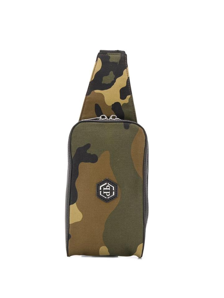 Philipp Plein Camouflage Print Belt Bag - Green
