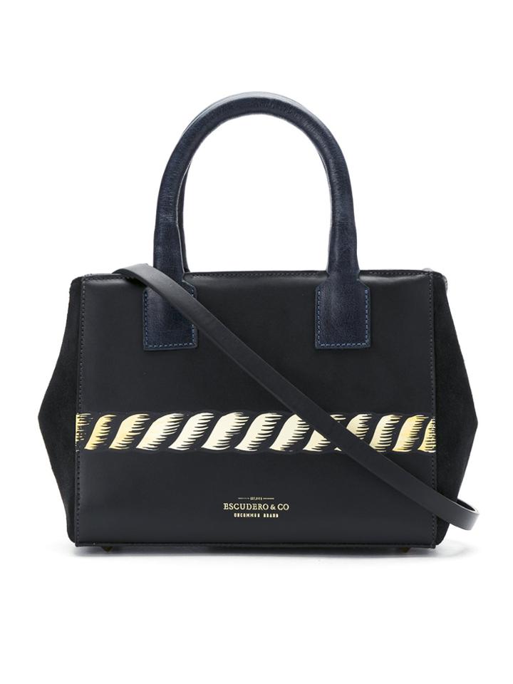 À La Garçonne Handpainted Mia Shoulder Bag - Black