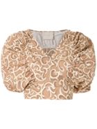 Framed Link Cropped Top - Multicolour