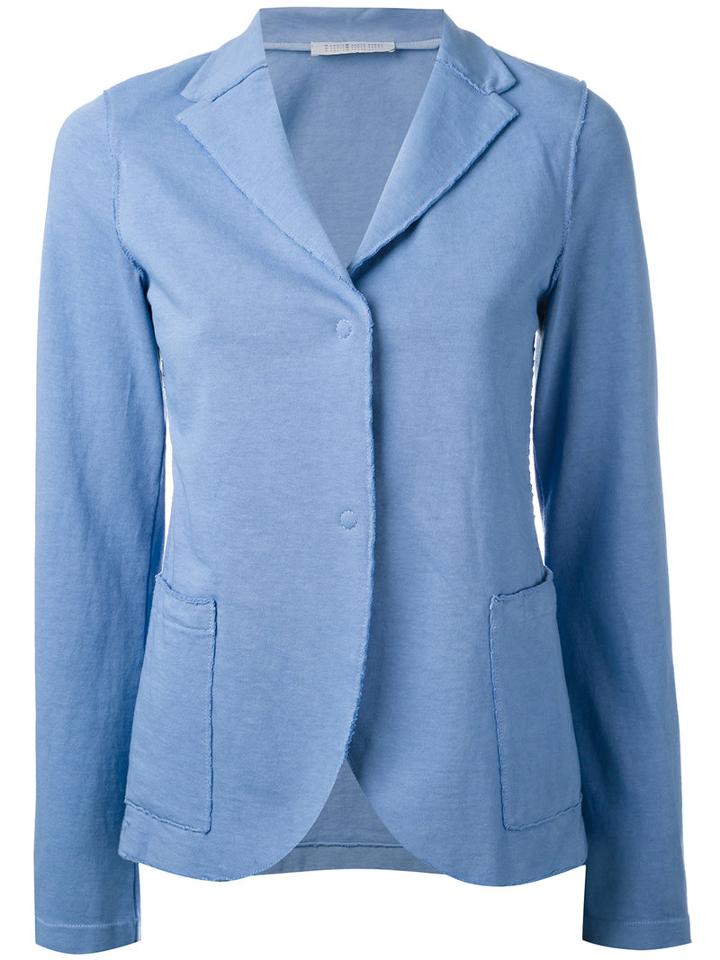 Harris Wharf London - Patch Pockets Blazer - Women - Cotton - 42, Blue, Cotton