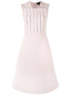 Giorgio Armani Sleeveless Flared Dress, Women's, Size: 42, Pink/purple, Virgin Wool/polyester