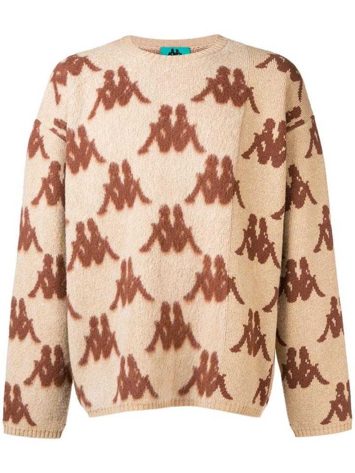 Paura Danilo Paura X Kappa All-over Logo Sweater - Neutrals