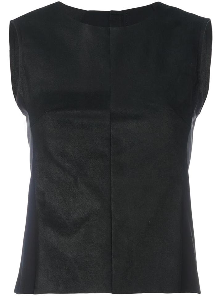 Masnada Leather Tank Top