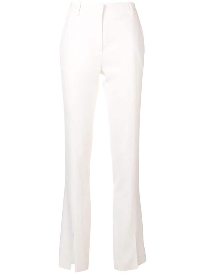 Victoria Beckham Ankle Slit Slim-fit Trousers - White