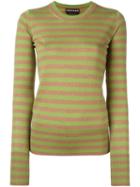 Rochas Striped Jumper, Women's, Size: 44, Green, Wool