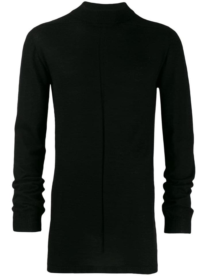 Rick Owens High Neck Jumper - Black