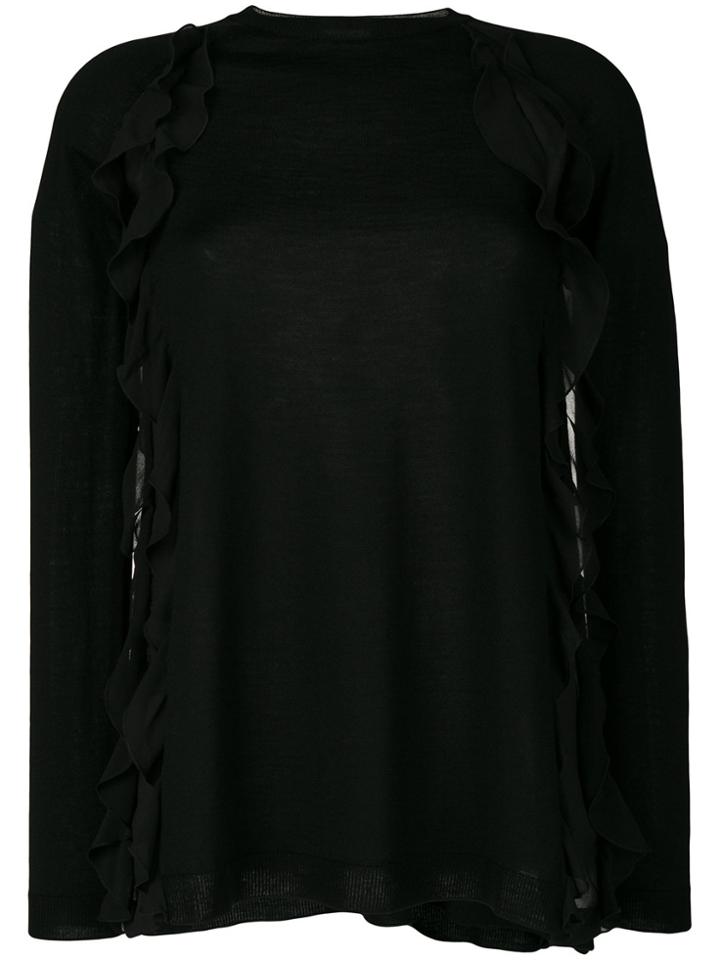 Red Valentino Ruffle Blouse - Black