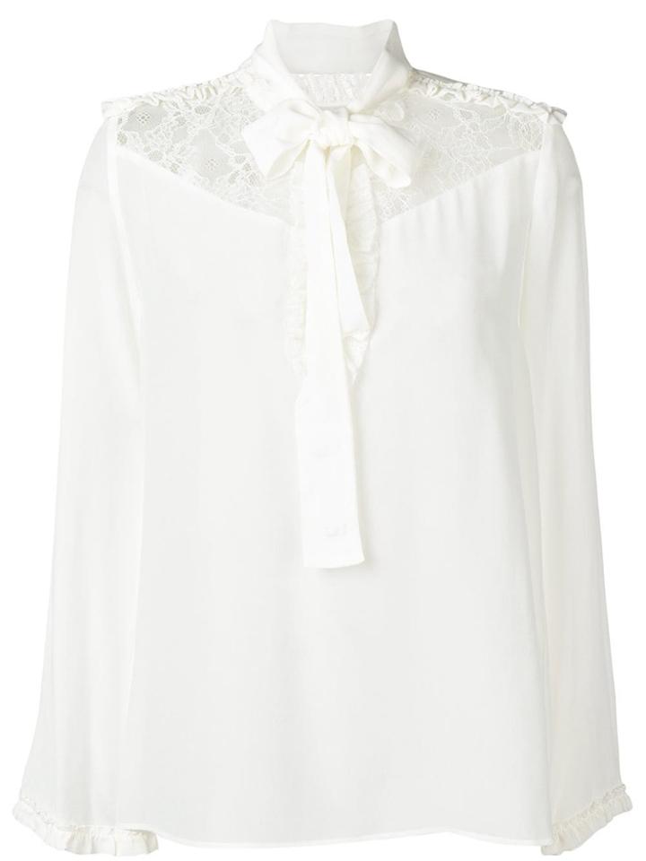 Pinko Bow Tie Blouse - White