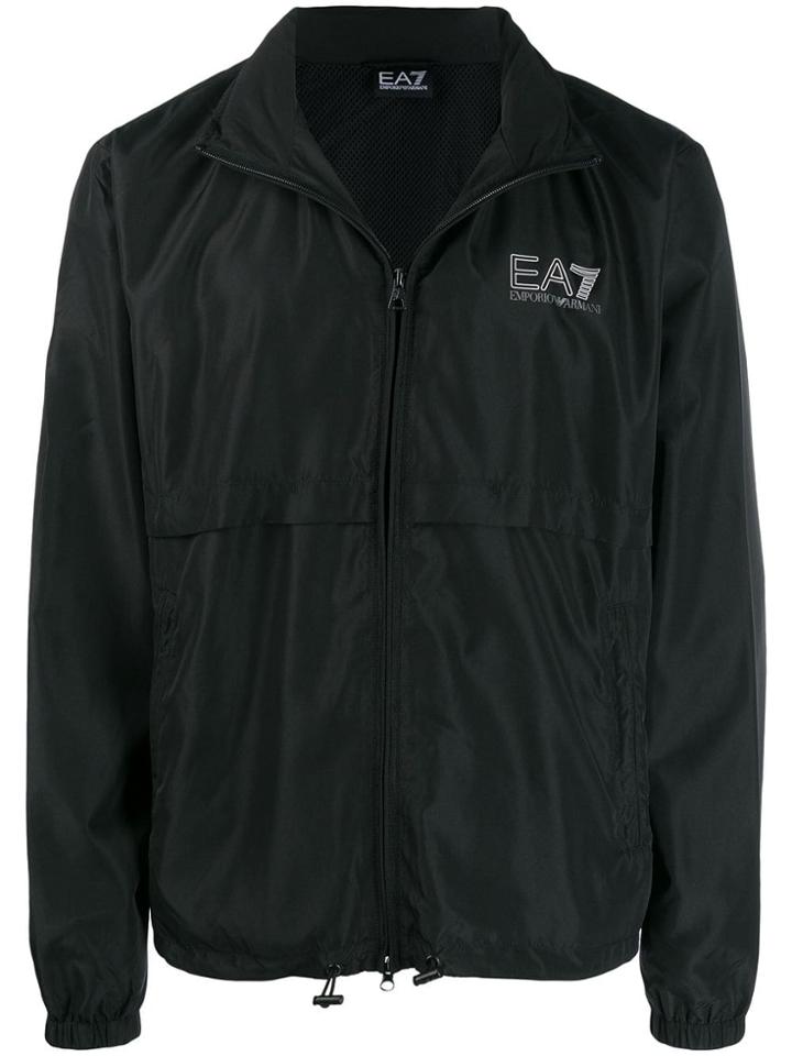 Ea7 Emporio Armani Printed Shell Jacket - Black