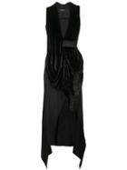 Kitx Draped Plunge Dress, Women's, Size: 10, Black, Silk/viscose