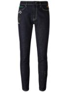 Mira Mikati Embroidered Rocket Skinny Jeans, Women's, Size: 40, Blue, Cotton/spandex/elastane