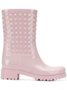 Valentino Valentino Garavani Rockstud Rain Boots - Pink