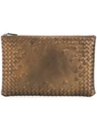 Bottega Veneta Intrecciato Clutch Bag - Metallic