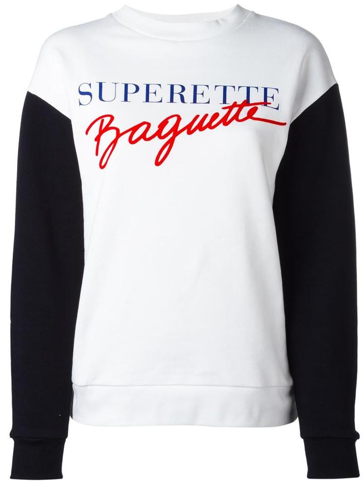 Être Cécile Superette Baguette Sweatshirt, Women's, Size: Small, White, Cotton