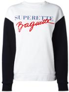 Être Cécile Superette Baguette Sweatshirt, Women's, Size: Small, White, Cotton