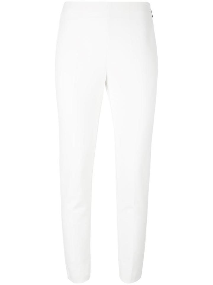 Msgm Cropped Trousers, Women's, Size: 38, White, Cotton/polyamide/spandex/elastane