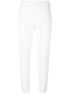 Msgm Cropped Trousers, Women's, Size: 38, White, Cotton/polyamide/spandex/elastane