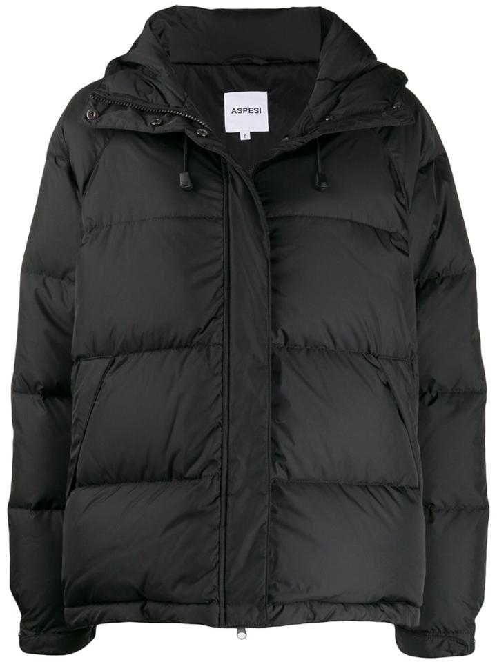 Aspesi Padded Hooded Jacket - Black