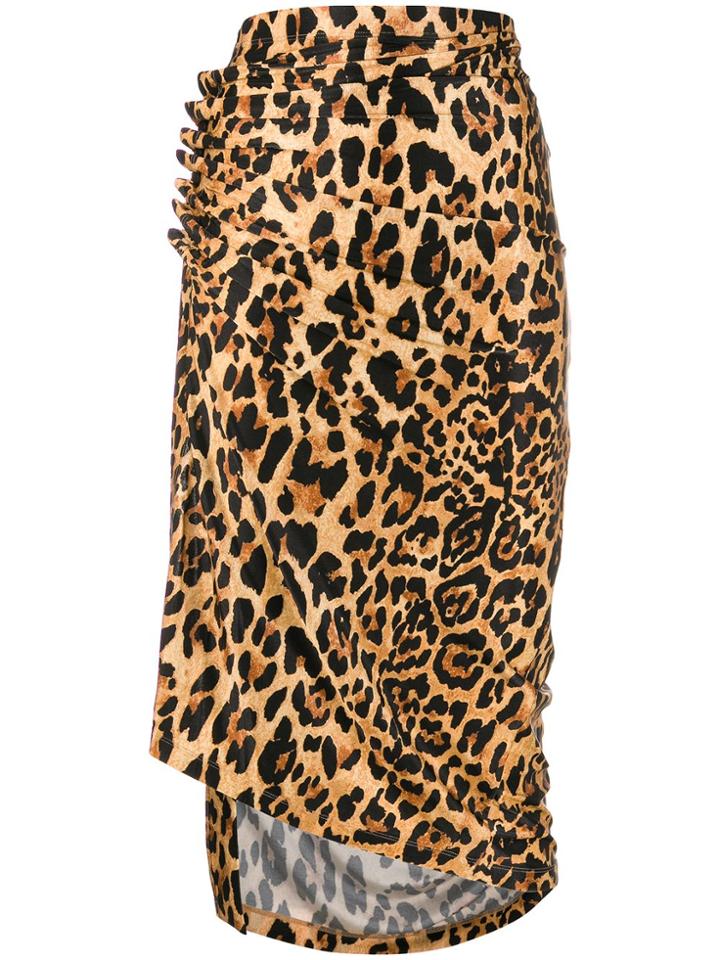 Paco Rabanne Ruched Wrap Skirt - Brown